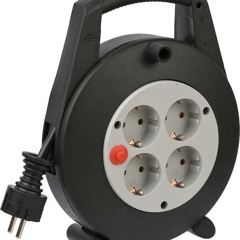 Brennenstuhl Μπαλαντέζα Καρούλι Κλειστού Τύπου 4 Θέσεων με Καλώδιο 5m Διατομή 3 x 1.5mm² και Γείωση