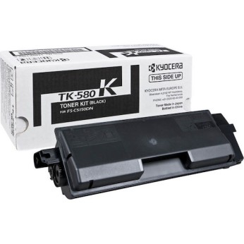 Kyocera TK-580K Γνήσιο Toner Laser Εκτυπωτή Μαύρο 3500 Σελίδων (1T02KT0NL0)