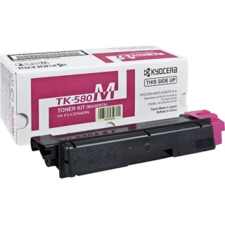 Kyocera TK-580M Γνήσιο Toner Laser Εκτυπωτή Ματζέντα 2800 Σελίδων (1T02KTBNL0)