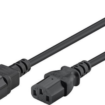 Goobay IEC C13 - IEC C14 Cable 2m Μαύρο 50081