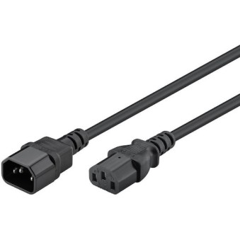 Goobay IEC C13 - IEC C14 Cable 2m Μαύρο 50081