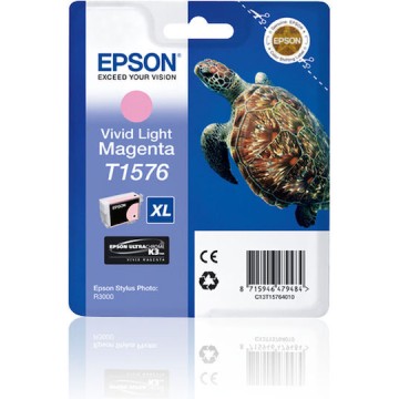 Epson T1576XL Γνήσιο Μελάνι Εκτυπωτή InkJet Ανοιχτό Ματζέντα (C13T15764010)