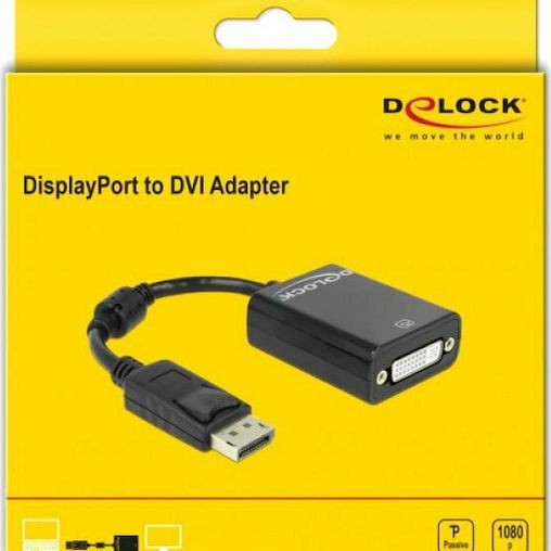 DeLock Μετατροπέας DisplayPort male σε DVI-I female (61847)