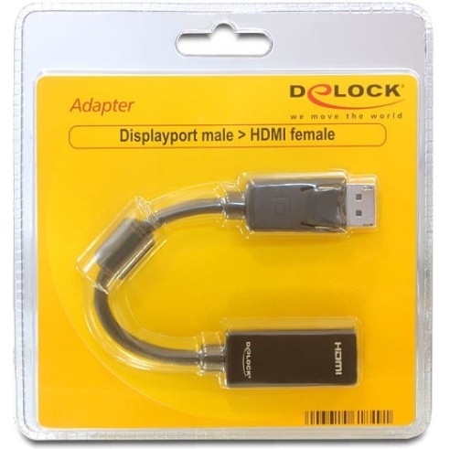 DeLock Μετατροπέας DisplayPort male σε HDMI female (61849)