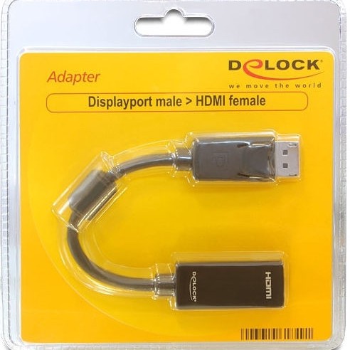 DeLock Μετατροπέας DisplayPort male σε HDMI female (61849)