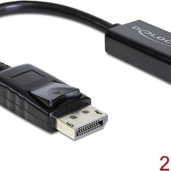 DeLock Μετατροπέας DisplayPort male σε HDMI female (61849)