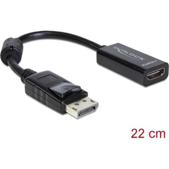 DeLock Μετατροπέας DisplayPort male σε HDMI female (61849)