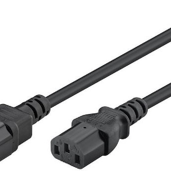 Goobay IEC C14 - IEC C13 Cable 1m Μαύρο 95125