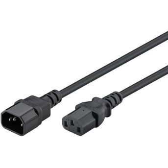 Goobay IEC C14 - IEC C13 Cable 1m Μαύρο 95125