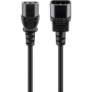 Goobay IEC C14 - IEC C13 Cable 1m Μαύρο 95125
