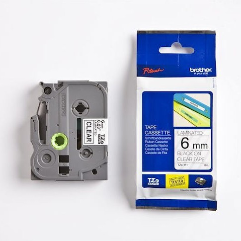 Brother P-touch Ταινία Ετικετογράφου 8m x 6mm σε Διάφανο Χρώμα