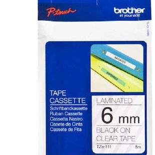Brother P-touch Ταινία Ετικετογράφου 8m x 6mm σε Διάφανο Χρώμα