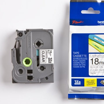 Brother Ταινία Ετικετογράφου 8m x 18mm σε Διάφανο Χρώμα