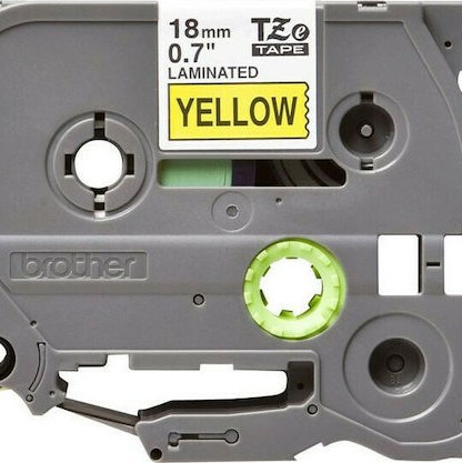 Brother Ταινία Ετικετογράφου 8m x 18mm σε Κίτρινο Χρώμα