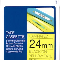 Brother Ταινία Ετικετογράφου 8m x 24mm σε Κίτρινο Χρώμα