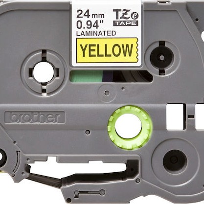 Brother Ταινία Ετικετογράφου 8m x 24mm σε Κίτρινο Χρώμα