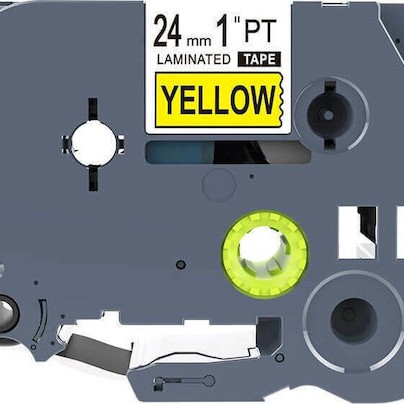 Brother Ταινία Ετικετογράφου 8m x 24mm σε Κίτρινο Χρώμα