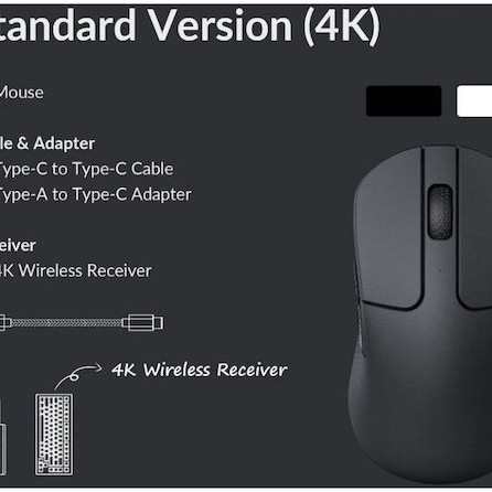 Keychron M3M-A5 Mini 4k Hz Ασύρματο Gaming Ποντίκι 26000 DPI Λευκό