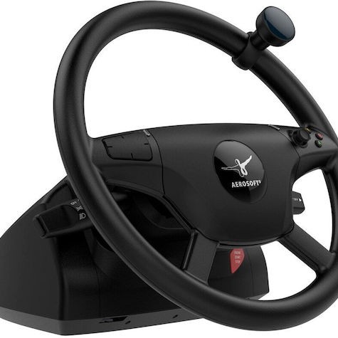 Aerosoft Truck And Bus Τιμονιέρα με Μοχλό Ταχυτήτων και Πετάλια για PC με 1080° Περιστροφής