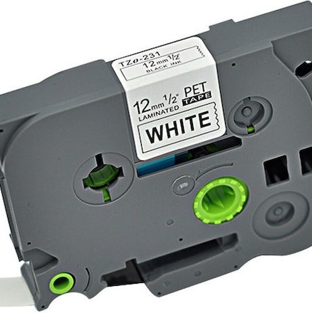 Brother Ταινία Ετικετογράφου 8m x 12mm σε Λευκό Χρώμα