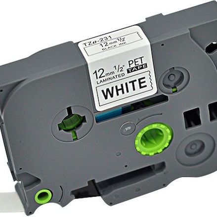 Brother Ταινία Ετικετογράφου 8m x 12mm σε Λευκό Χρώμα