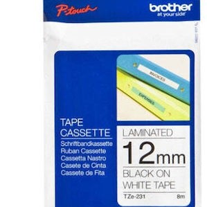 Brother Ταινία Ετικετογράφου 8m x 12mm σε Λευκό Χρώμα