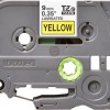 Brother Ταινία Ετικετογράφου 8m x 9mm σε Κίτρινο Χρώμα