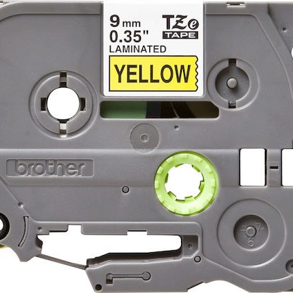 Brother Ταινία Ετικετογράφου 8m x 9mm σε Κίτρινο Χρώμα