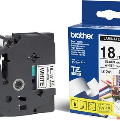 Brother Ταινία Ετικετογράφου 8m x 18mm σε Λευκό Χρώμα