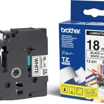 Brother Ταινία Ετικετογράφου 8m x 18mm σε Λευκό Χρώμα