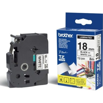 Brother Ταινία Ετικετογράφου 8m x 18mm σε Λευκό Χρώμα