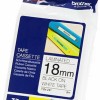 Brother Ταινία Ετικετογράφου 8m x 18mm σε Λευκό Χρώμα
