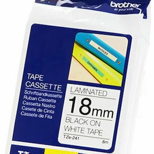 Brother Ταινία Ετικετογράφου 8m x 18mm σε Λευκό Χρώμα