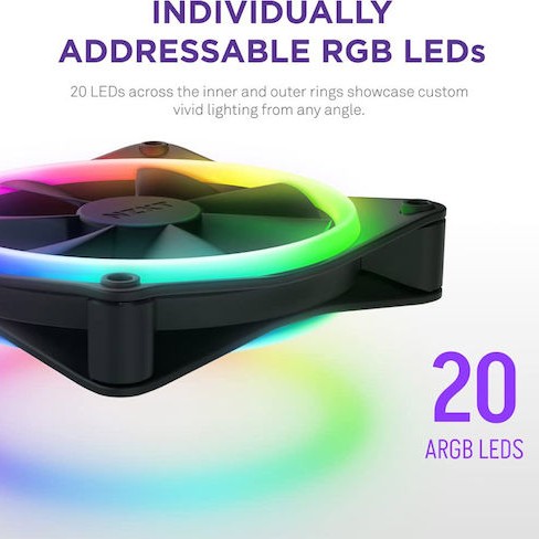 NZXT F120 RGB Duo Case Fan με Σύνδεση 4-Pin PWM