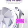 NZXT F120 RGB Duo Case Fan με Σύνδεση 4-Pin PWM Λευκό