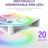 NZXT F120 RGB Duo Case Fan με Σύνδεση 4-Pin PWM Λευκό