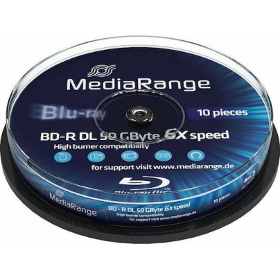 MediaRange Εγγράψιμα BD-R 6x Dual Layer 50GB Cake Box 10τμχ