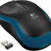 Logitech M185 Ασύρματο Mini Ποντίκι Black/Blue