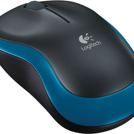 Logitech M185 Ασύρματο Mini Ποντίκι Black/Blue