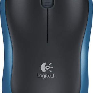 Logitech M185 Ασύρματο Mini Ποντίκι Black/Blue
