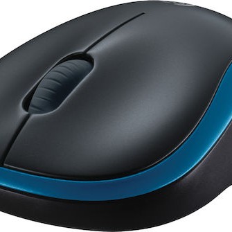Logitech M185 Ασύρματο Mini Ποντίκι Black/Blue
