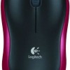 Logitech M185 Ασύρματο Mini Ποντίκι Black/Red
