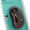 Logitech M185 Ασύρματο Mini Ποντίκι Black/Red