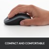 Logitech M185 Ασύρματο Mini Ποντίκι Black/Red