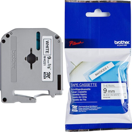 Brother P-touch Ταινία Ετικετογράφου 8m x 9mm σε Μαύρο Χρώμα