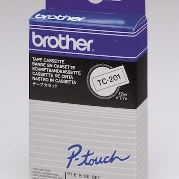 Brother Ταινία Ετικετογράφου 7.7m x 12mm σε Λευκό Χρώμα