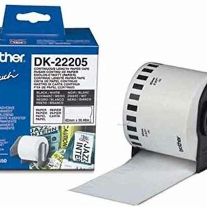 Brother Ταινία Ετικετογράφου 30.5m x 62mm σε Λευκό Χρώμα