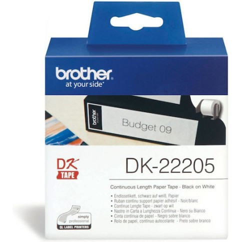 Brother Ταινία Ετικετογράφου 30.5m x 62mm σε Λευκό Χρώμα