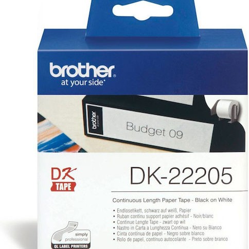 Brother Ταινία Ετικετογράφου 30.5m x 62mm σε Λευκό Χρώμα