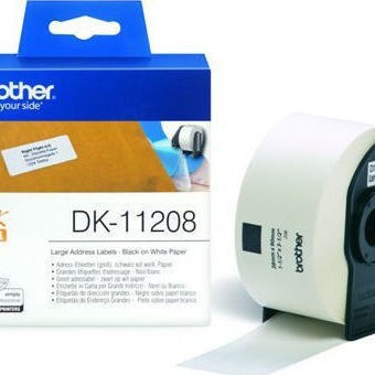 Brother 400 Αυτοκόλλητες Ετικέτες σε Ρολό για Εκτυπωτή Ετικετών 90x38mm